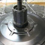 Freewheel with retaining nuts removed