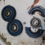 Split gear in two parts