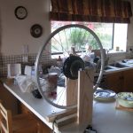 Stand, drive side of wheel