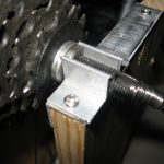 Axle holder, with torque washers engaged