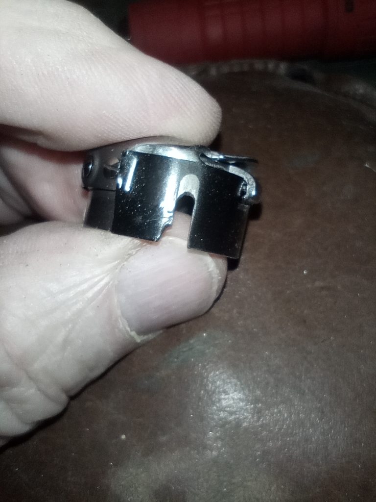 Bobbin case with first rough cuts